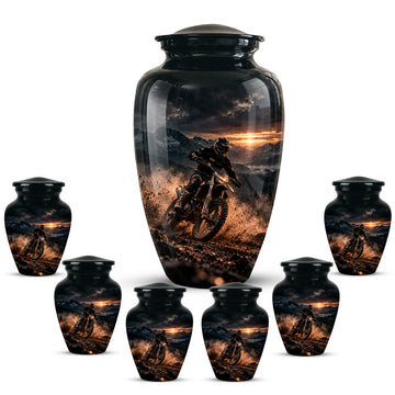 10 inch Large Urn with 6 Keepsake 3 inch