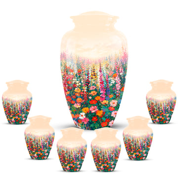 10 inch Large Urn with 6 Keepsake 3 inch