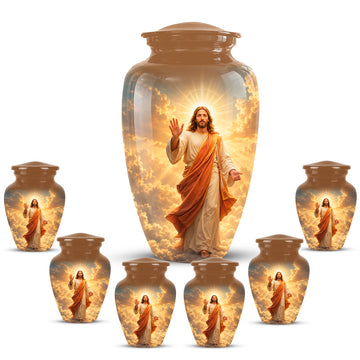 10 inch Large Urn with 6 Keepsake 3 inch