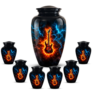 10 inch Large Urn with 6 Keepsake 3 inch