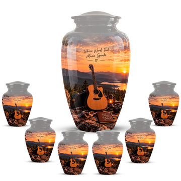 10 inch Large Urn with 6 Keepsake 3 inch
