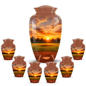 10 inch Large Urn with 6 Keepsake 3 inch