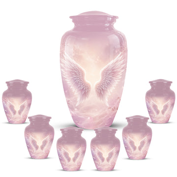 10 inch Large Urn with 6 Keepsake 3 inch