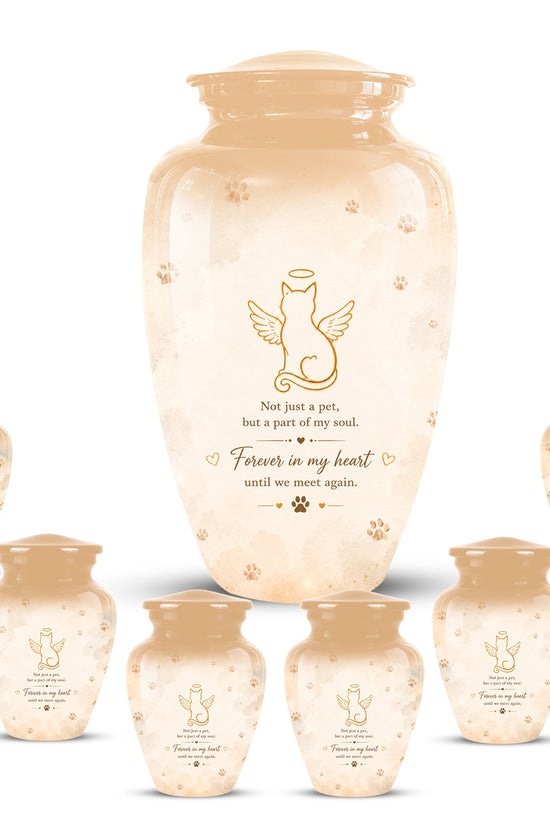 Personalized Cat Cremation Aluminum Urn – Artistic Pet Ashes Memorial