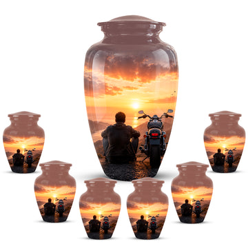 10 inch Large Urn with 6 Keepsake 3 inch