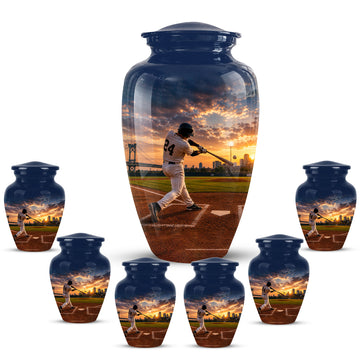 10 inch Large Urn with 6 Keepsake 3 inch