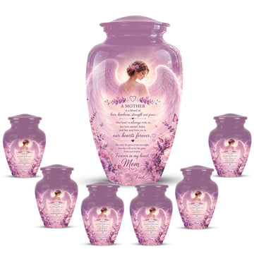 10 inch Large Urn with 6 Keepsake 3 inch