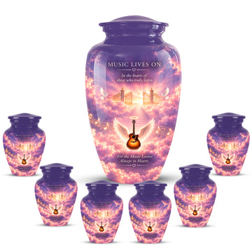 10 inch Large Urn with 6 Keepsake 3 inch
