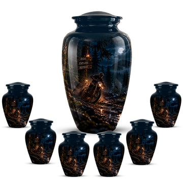 10 inch Large Urn with 6 Keepsake 3 inch