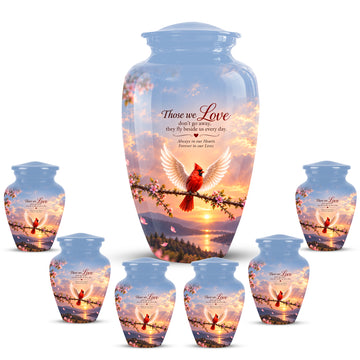 10 inch Large Urn with 6 Keepsake 3 inch