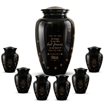 10 inch Large Urn with 6 Keepsake 3 inch