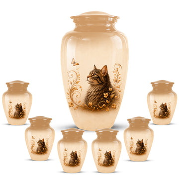 10 inch Large Urn with 6 Keepsake 3 inch