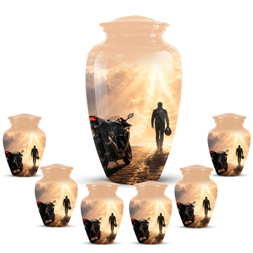 10 inch Large Urn with 6 Keepsake 3 inch