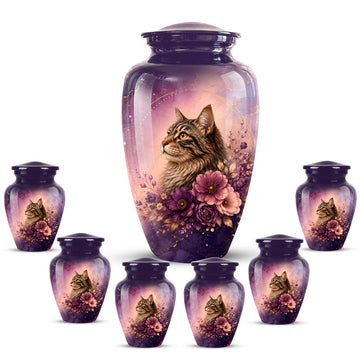 10 inch Large Urn with 6 Keepsake 3 inch