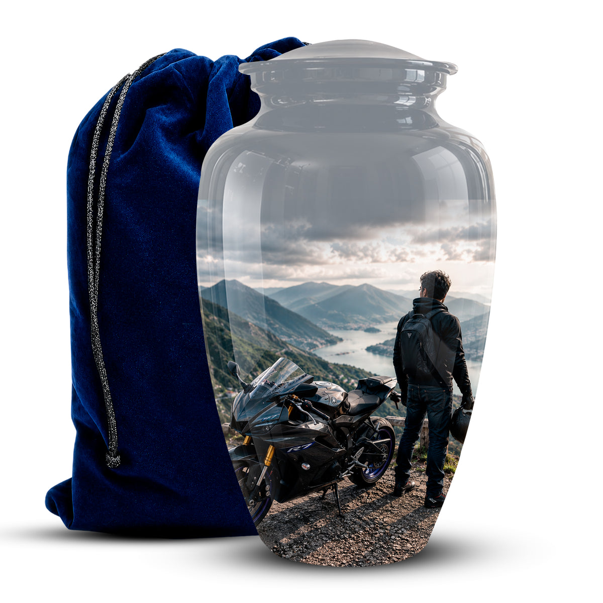 Mountain Rider Cremation Urn - Peaceful Tribute Urns For Motorbike Rider's Ashes
