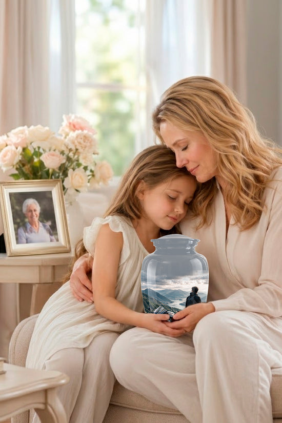 Mountain Rider Cremation Urn - Peaceful Tribute Urns For Motorbike Rider's Ashes
