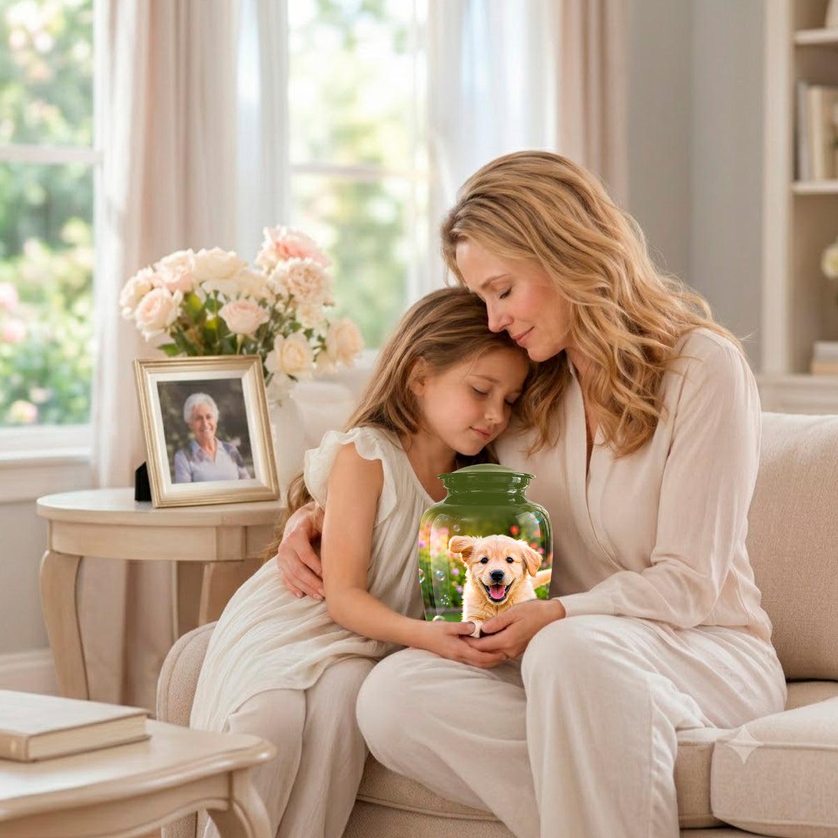 Playful Pet Puppy Cremation Urn - Custom Memorial Urns For Dog Ashes