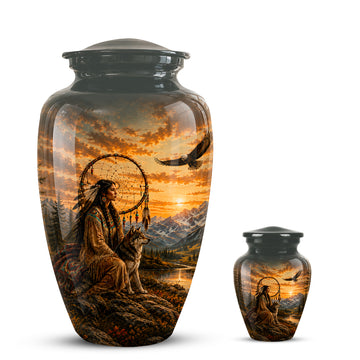 10 inch Large Urn with 1 Keepsake 3 inch