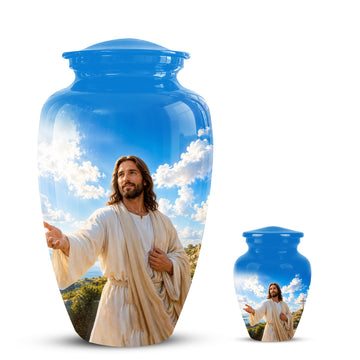 10 inch Large Urn with 1 Keepsake 3 inch