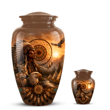 10 inch Large Urn with 1 Keepsake 3 inch