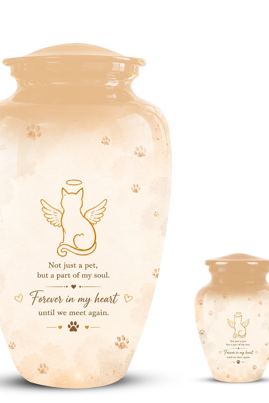 Personalized Cat Cremation Aluminum Urn – Artistic Pet Ashes Memorial