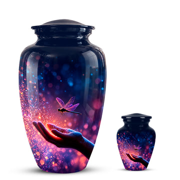 10 inch Large Urn with 1 Keepsake 3 inch