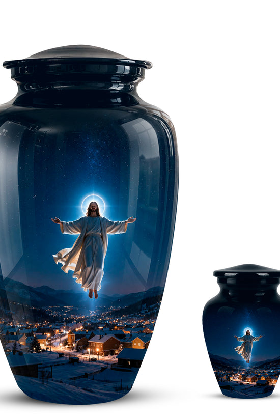 Personalized Jesus Memorial Urn – Religious Cremation Urn For Ashes