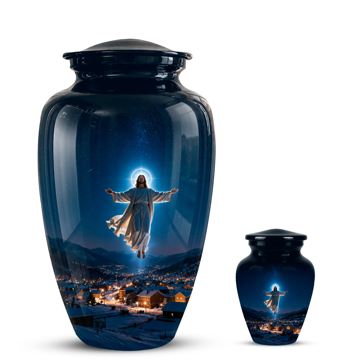 Personalized Jesus Memorial Urn – Religious Cremation Urn For Ashes