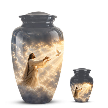 10 inch Large Urn with 1 Keepsake 3 inch