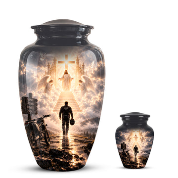 10 inch Large Urn with 1 Keepsake 3 inch