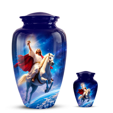 10 inch Large Urn with 1 Keepsake 3 inch
