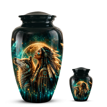 10 inch Large Urn with 1 Keepsake 3 inch