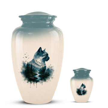 10 inch Large Urn with 1 Keepsake 3 inch