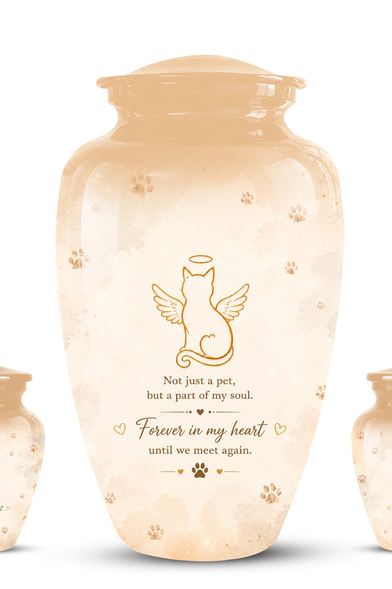 Personalized Cat Cremation Aluminum Urn – Artistic Pet Ashes Memorial