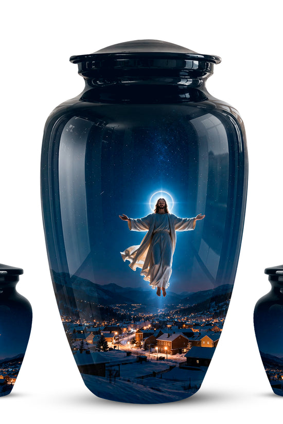 Personalized Jesus Memorial Urn – Religious Cremation Urn For Ashes