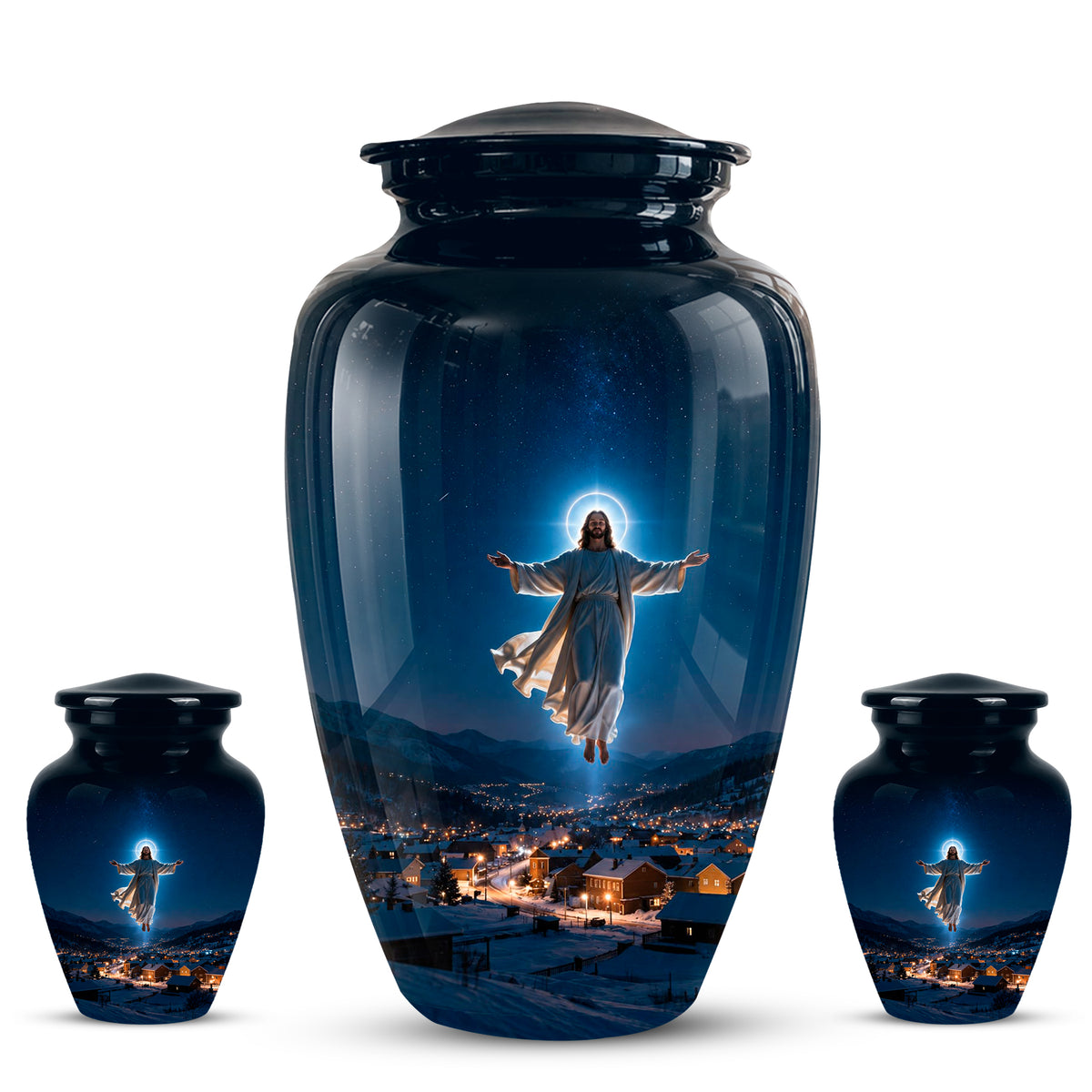 Personalized Jesus Memorial Urn – Religious Cremation Urn For Ashes