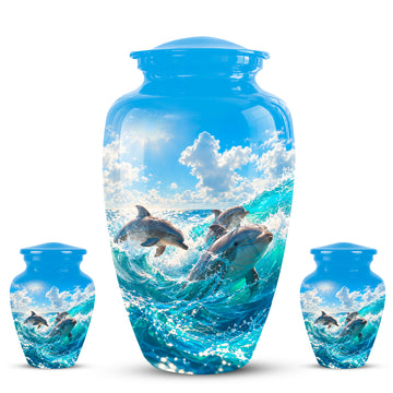 10 inch Large Urn with 2 Keepsake 3 inch