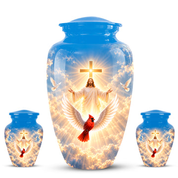 10 inch Large Urn with 2 Keepsake 3 inch