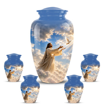 10 inch Large Urn with 4 Keepsake 3 inch