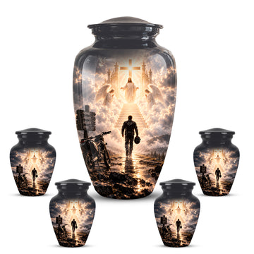 10 inch Large Urn with 4 Keepsake 3 inch