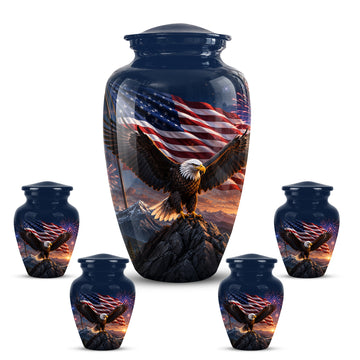 10 inch Large Urn with 4 Keepsake 3 inch
