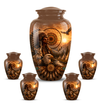 10 inch Large Urn with 4 Keepsake 3 inch
