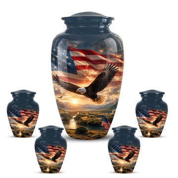 10 inch Large Urn with 4 Keepsake 3 inch
