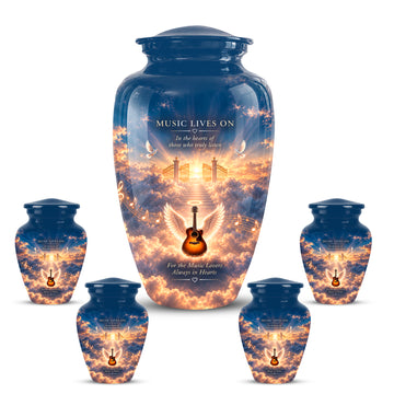 10 inch Large Urn with 4 Keepsake 3 inch