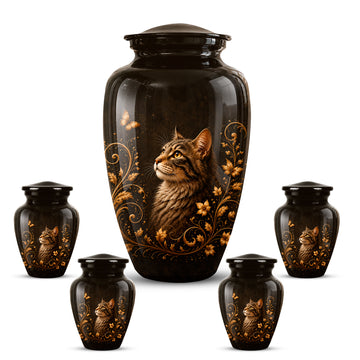 10 inch Large Urn with 4 Keepsake 3 inch