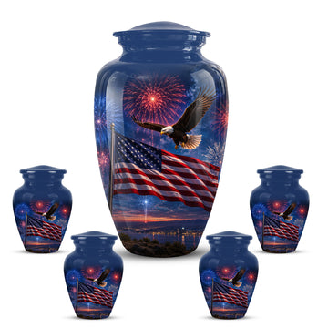 10 inch Large Urn with 4 Keepsake 3 inch
