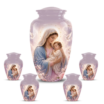 10 inch Large Urn with 4 Keepsake 3 inch
