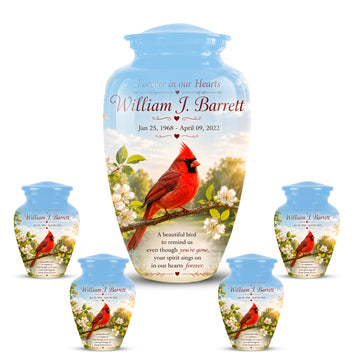 10 inch Large Urn with 4 Keepsake 3 inch