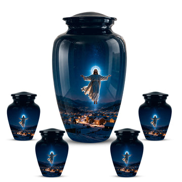 10 inch Large Urn with 4 Keepsake 3 inch