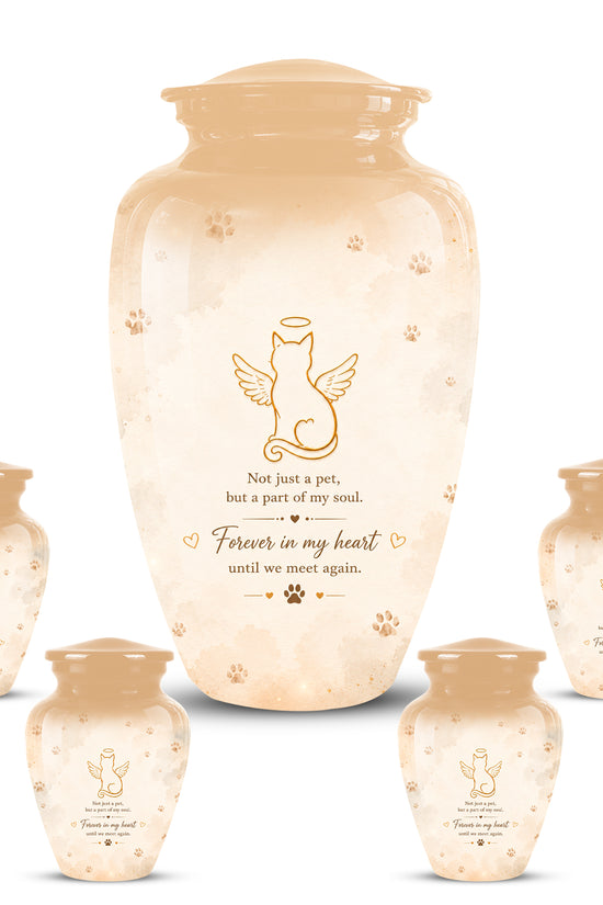 Personalized Cat Cremation Aluminum Urn – Artistic Pet Ashes Memorial